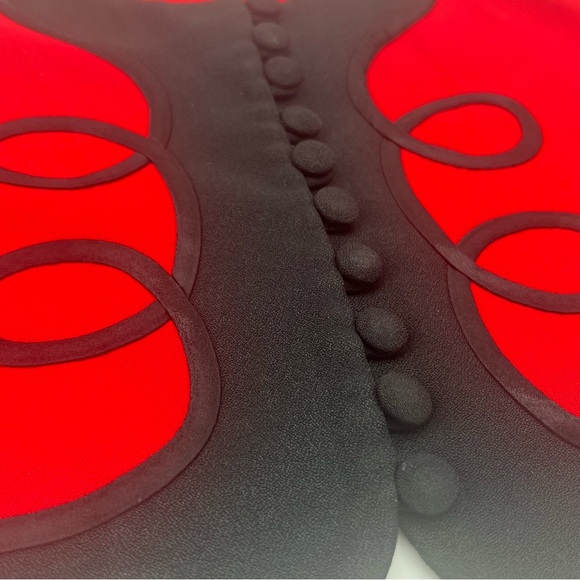 Scarlett Red Black Cropped Jacket – Vintage 7/8 – Military Steampunk Vibe - Picture 7 of 12